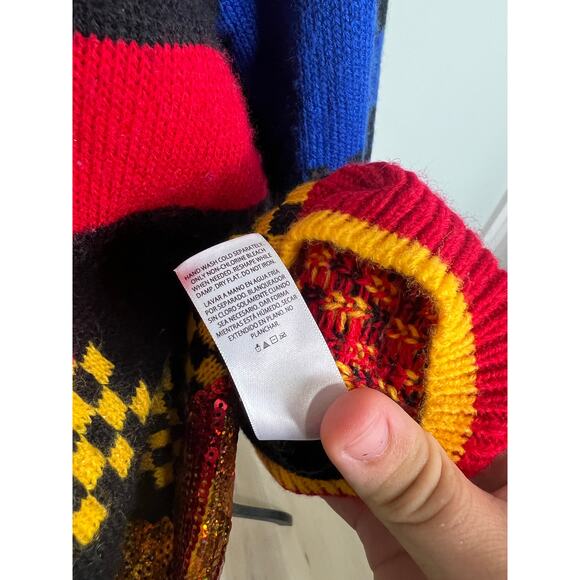 Men's Holiday Time T-Rex Sequined Ugly Sweater - Picture 6 of 7